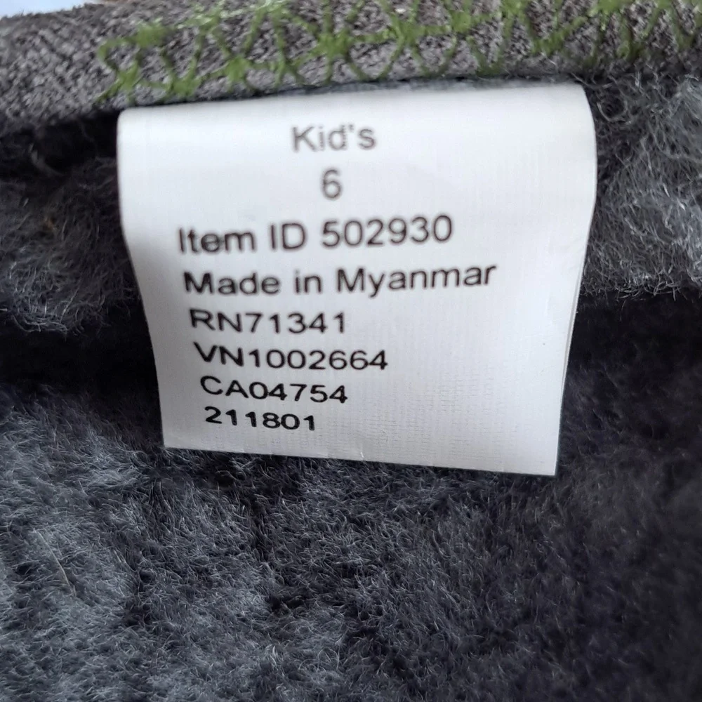 L.L. Bean Gray Camouflage Kids Moccasin Slippers